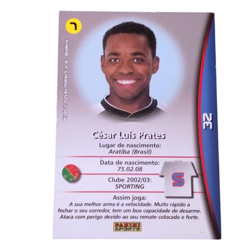 Panini Mega Craques 2002 2003 Cesar Prates Sporting