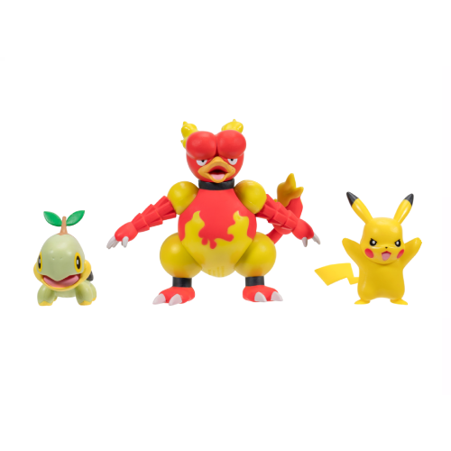 Pokémon Battle Figures Pikachu Magmar Turtwig